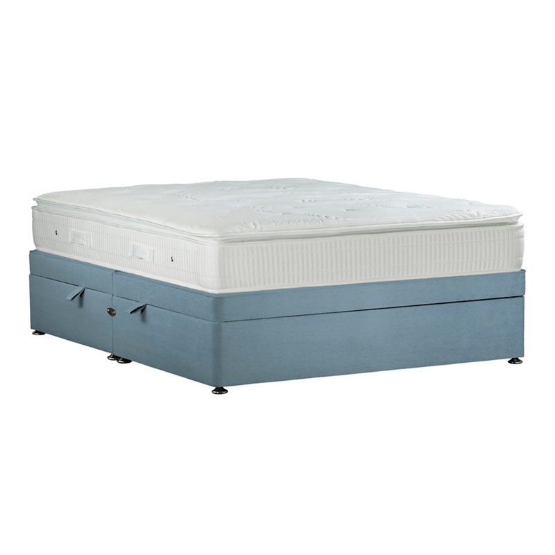 Sleepeezee - Light Blue 'Gel Sensation Bronze' Flat Weave Side Ottoman Divan Bed With Mattress Review