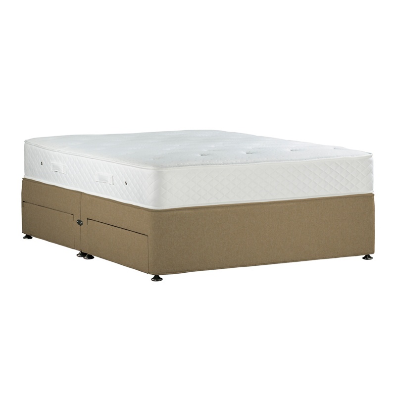 Sleepeezee - Camel 'Lasting Memories Silver' Flat Weave Divan Bed With Mattress And 4 Drawers Review