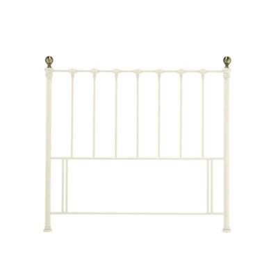 White Victoriana 135cm antique brass headboard