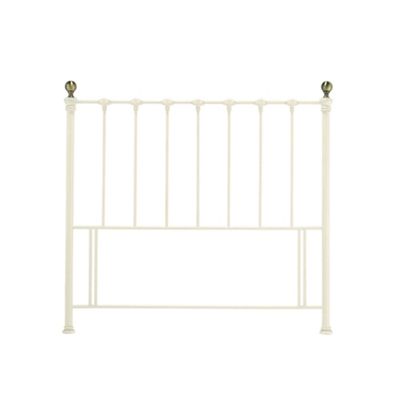 Debenhams White Victoriana 135cm antique brass headboard