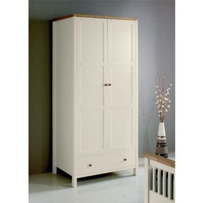 Ivory Atlantis two-tone oak double wardrobe