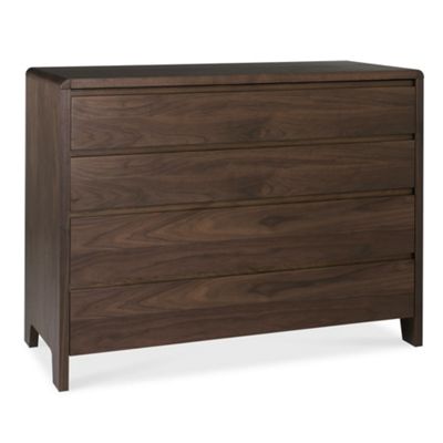 Walnut Domino four drawer chest