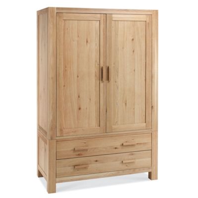 Debenhams Washed oak Lyon large double wardrobe and drawer