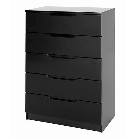 Debenhams Black 'Brighton' 5 drawer chest- at Debenhams