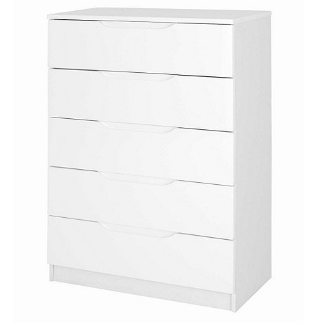 Debenhams White 'Brighton' 5 drawer chest- at Debenhams
