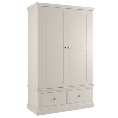 Kemble Rustic Solid Oak and Painted Double Wardrobe