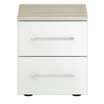 Consort Furniture White gloss finish Ultra bedside cabinet