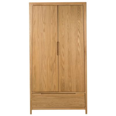Debenhams Oak finished 'Nord' double wardrobe with drawer- at ...