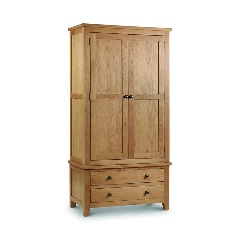 Julian Bowen - Oak 'Newbury' Double Wardrobe With Drawers Review