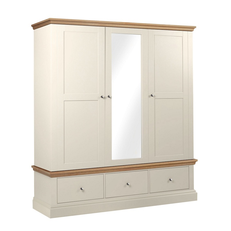 Debenhams - Oak And Cream 'Oxford' Triple Wardrobe With Drawers Review