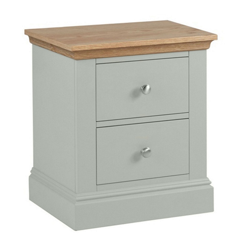 Debenhams - Oak And Pale Blue 'Oxford' Bedside Cabinet With 2 Drawers Review