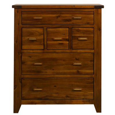 Rich Dark Acacia Elba 6 drawer chest