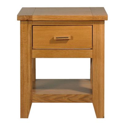 Oak Rushmore one drawer bedside table