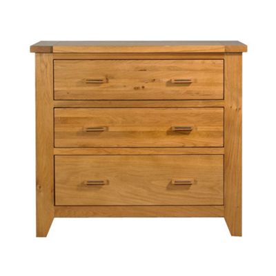 Oak Rushmore three drawer chest