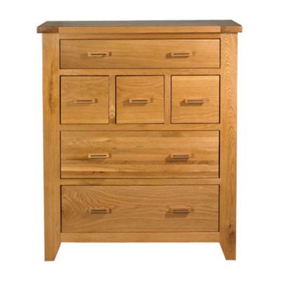 Oak Rushmore six drawer chest