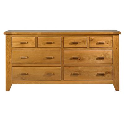 Oak Rushmore eight drawer chest