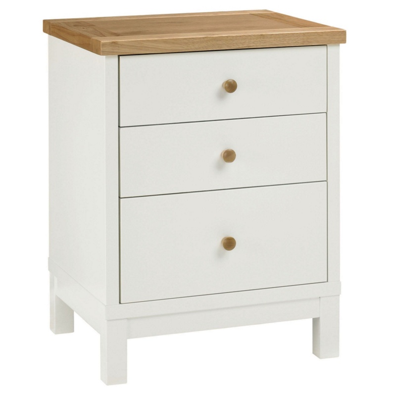 Debenhams - Beech And Painted 'Burlington' Bedside Cabinet With 3 Drawers Review