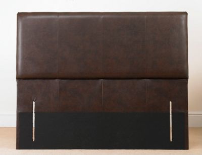 Chocolate Linosa bonded leather headboard