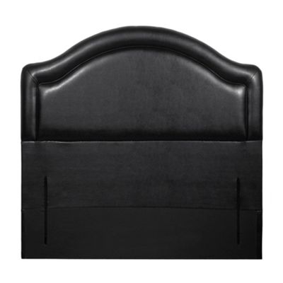 Black bonded leather Capua headboard