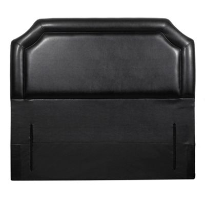 Black bonded leather Diano headboard