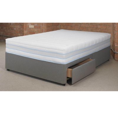 Silver Carlton 1200 memory four drawer divan set