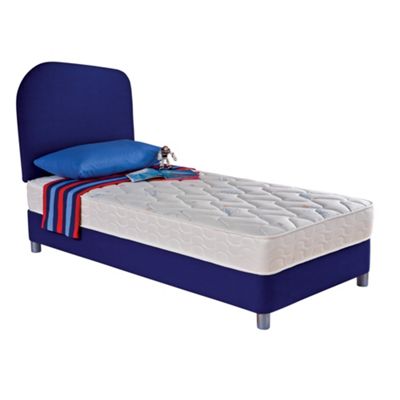 Silentnight Junior blue Miracoil divan set and headboard