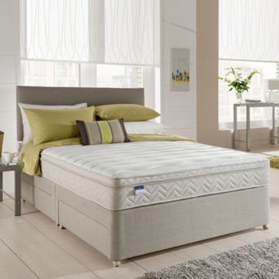 Silentnight Miracoil latex mattress and divan bed set