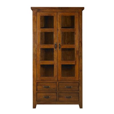 Solid wood Belize glazed display unit