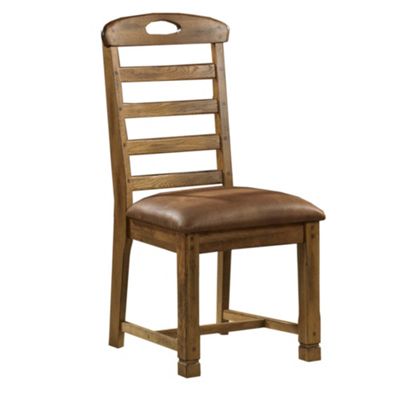 Amish Upholstered Ladder Back Chairs | Amish Dining Room Furniture