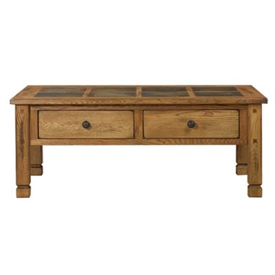 Debenhams Distressed oak Bologna coffee table