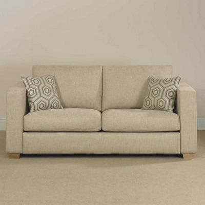 Cream Matrix fabric sofa bed