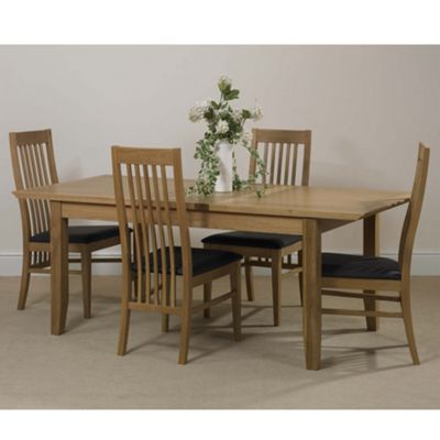 Calgary extending dining table and 4 chairs