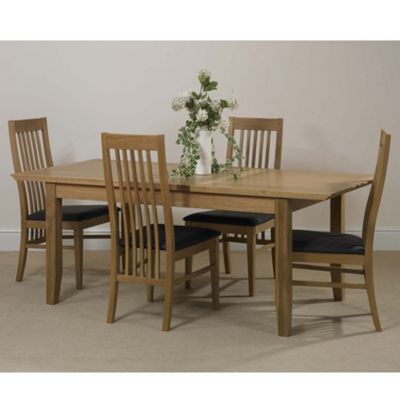 Debenhams Calgary extending dining table and 4 chairs