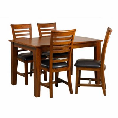 Solid 'Belize' small table & four chairs set