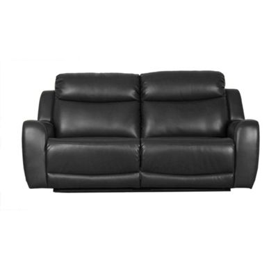 Black Lana large three seater reclining sofa