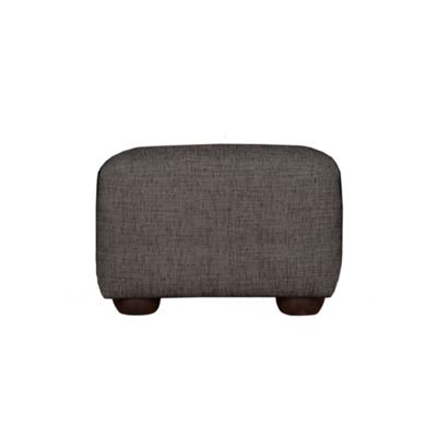 Slate Savoy foot stool with dark feet