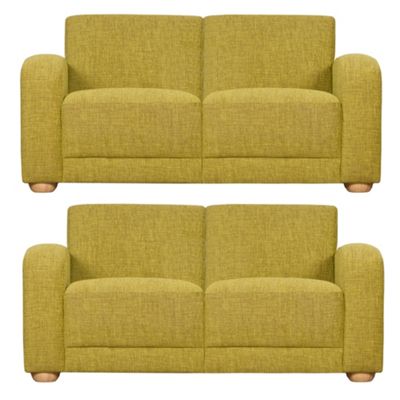 Lime two medium Savoy sofa set with light feet