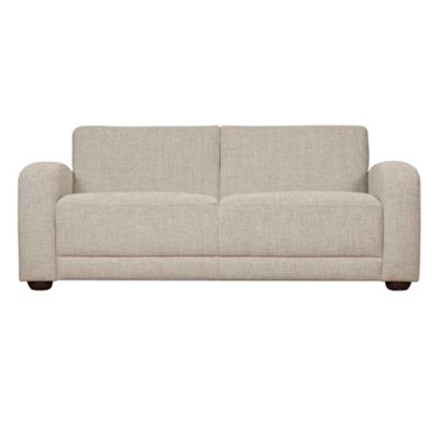 Biscuit large Savoy sofa with dark feet