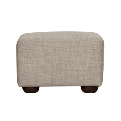 Biscuit Savoy foot stool with dark feet