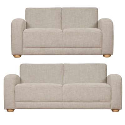 Biscuit large and medium Savoy sofa set with light feet