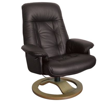 Chocolate Norwich reclining cherry base chair & stool