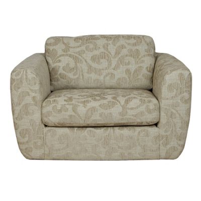 Patterned biscuit carousel snuggler swivel chair