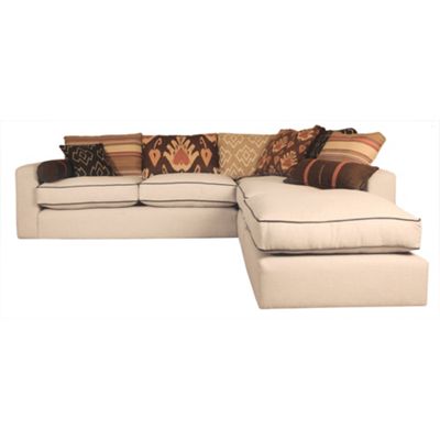 Cream contrasting Casbah right-hand-facing chaise sofa