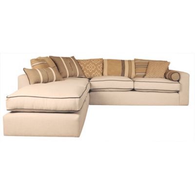 Cream Casbah left-hand-facing chaise sofa