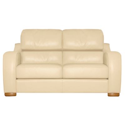 Natural medium Berber leather sofa with light feet