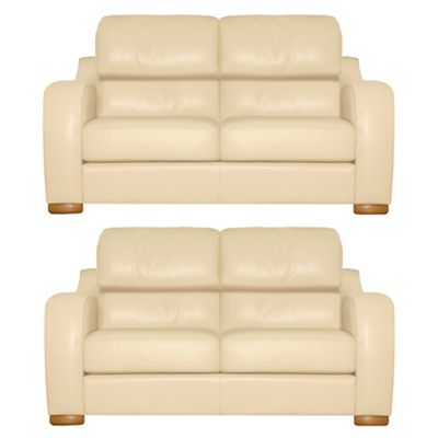 Natural Berber two medium sofa set with light feet