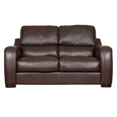 Dark brown medium Berber sofa with dark feet