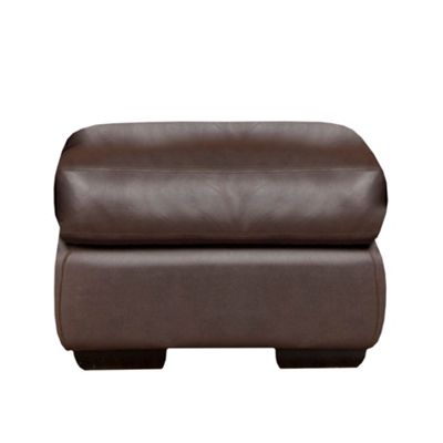 Dark brown Berber footstool with dark feet