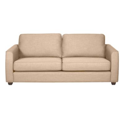 Camel Dante sofa bed with dark feet