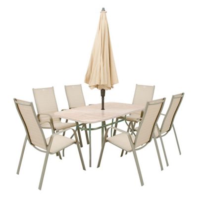 Debenhams Rectangular Acatop dining set